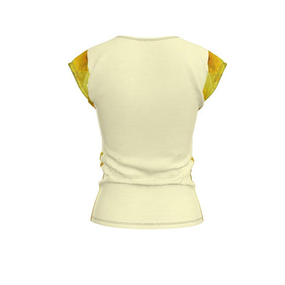 TRP Floral Prints (09): Radiant Tulips Revealed | Loose-Fit Cap-Sleeve T-Shirt