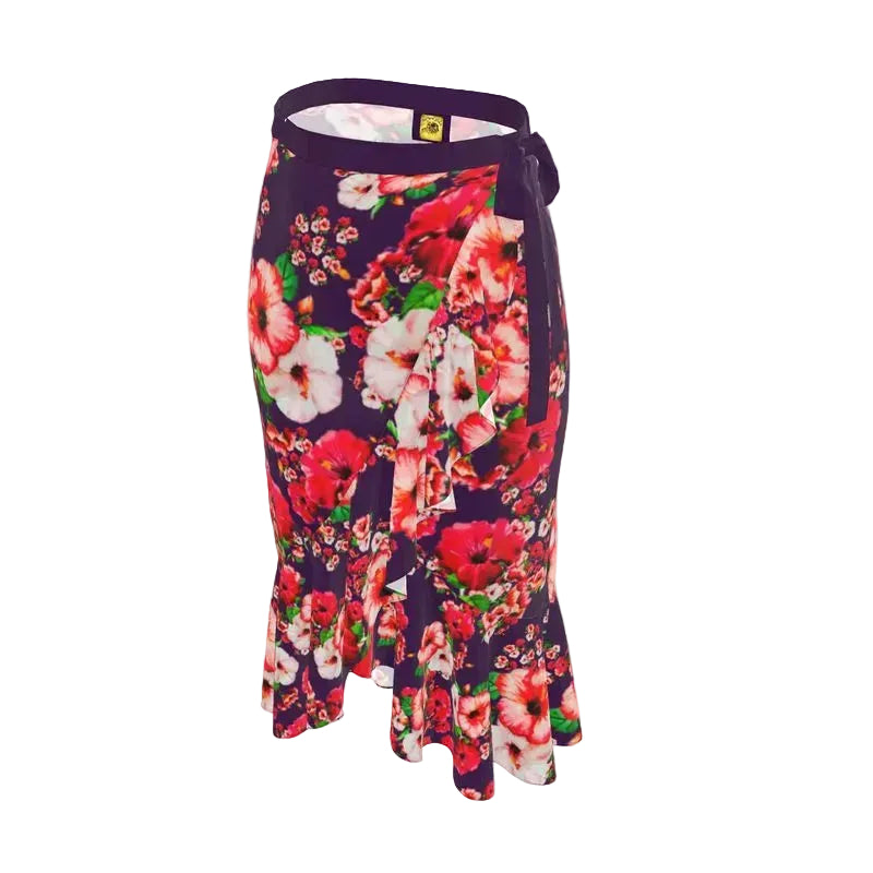 Floral-patterned skirt on a white background
