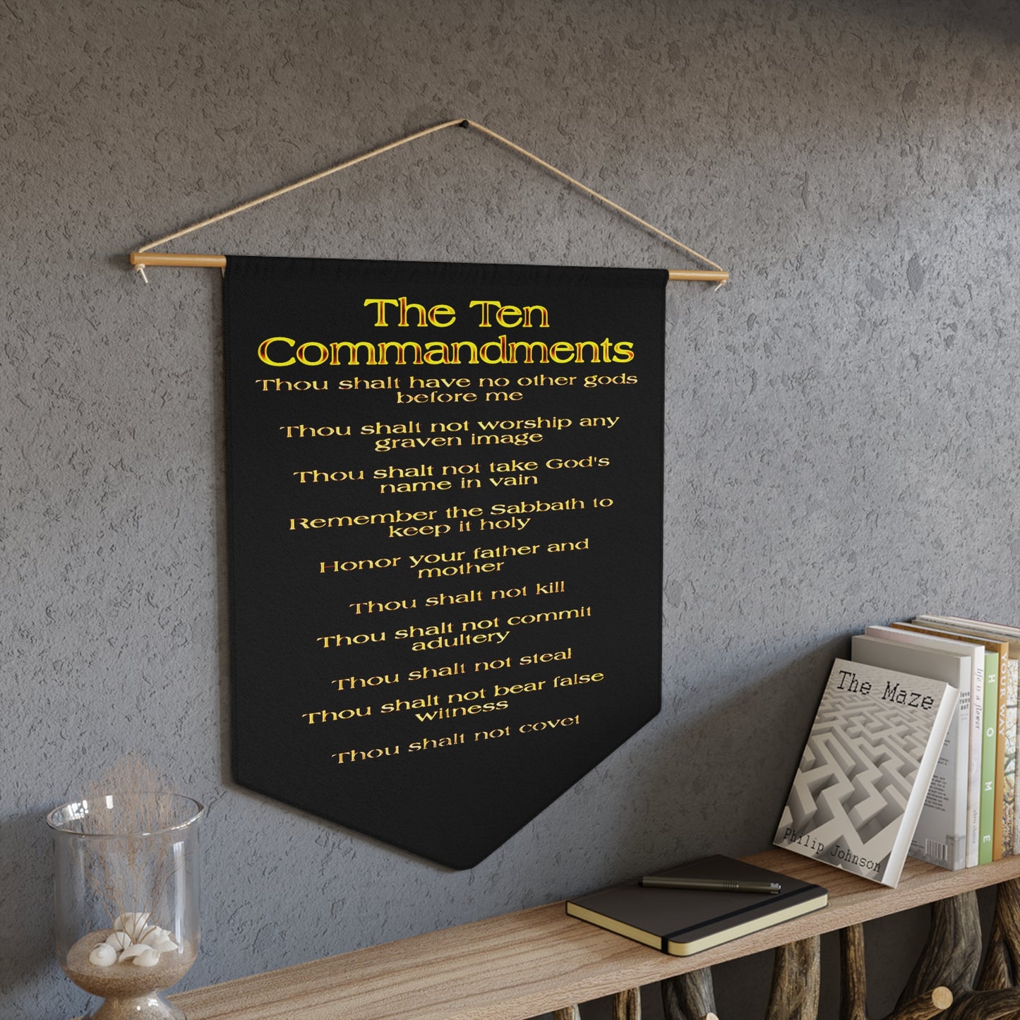 The Ten Commandments Vol. 1 | 18" x 21" Wall Pennant