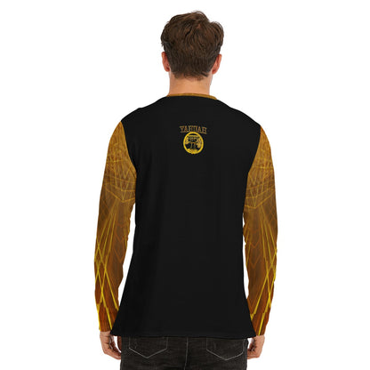 Yahuah: Tree of Life (02-02) - The Firmament Radiance | Men's Long Sleeve Cotton Tee