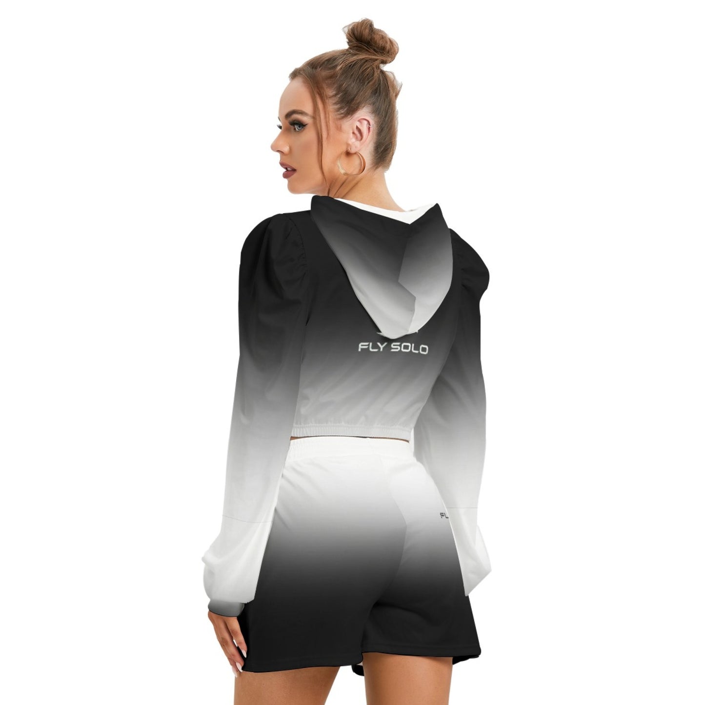"Fly Solo" Night/Day | Cropped Micro Fleece Hoodie and Lounge Shorts