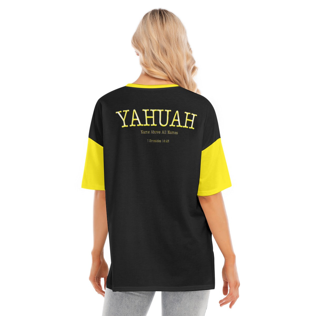 Yahuah: Name Above All Names (02-02) | Drop Shoulder Split Hem Long Tee