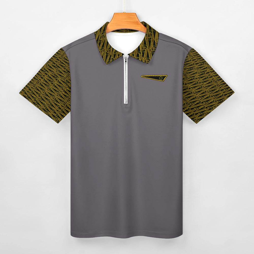 The Flag of David | Men's Zip Placket Polo | 7 colors