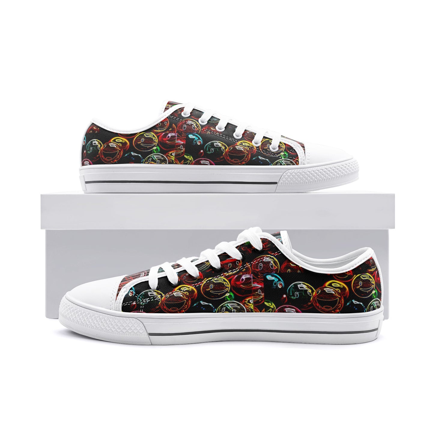 "Lighten Up" (01) | Unisex Low Top Canvas Shoes