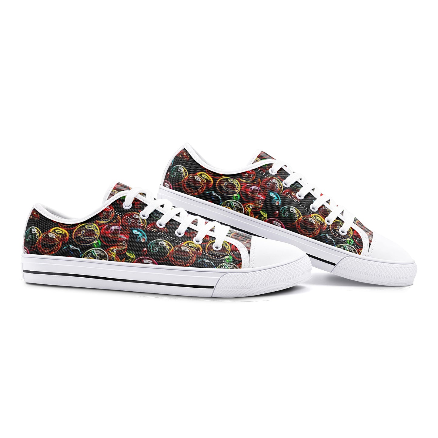 "Lighten Up" (01) | Unisex Low Top Canvas Shoes