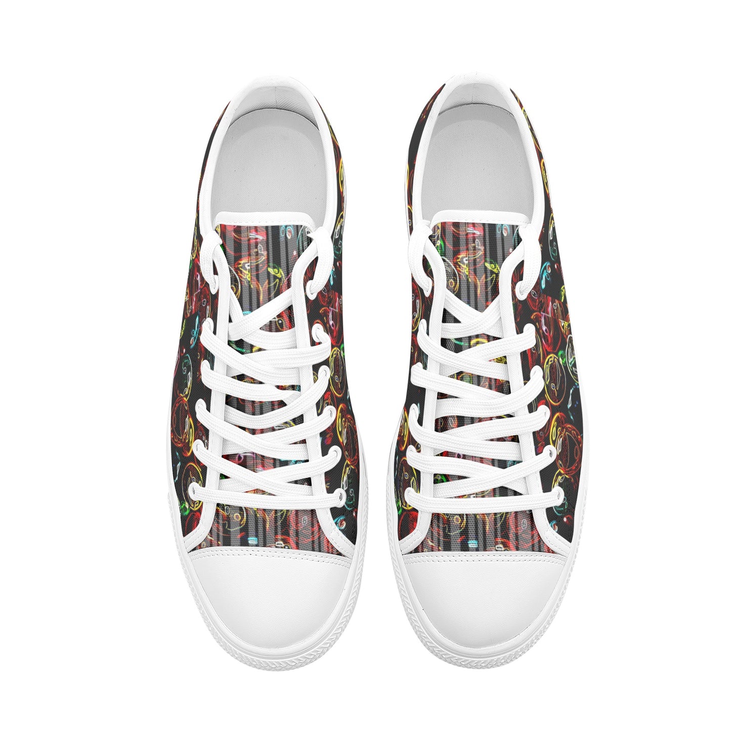 "Lighten Up" (01) | Unisex Low Top Canvas Shoes