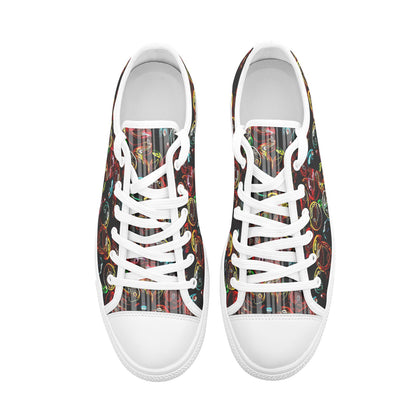 "Lighten Up" (01) | Unisex Low Top Canvas Shoes