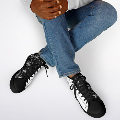 Yahuah: Tree of Life (02-05) - The Dualism Refined | Unisex High Top Canvas Sneakers (Style 01)