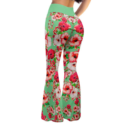 TRP Floral Prints (03): Hibiscus Flowers (01-02) "Deshe Abundance" | Flare Leggings