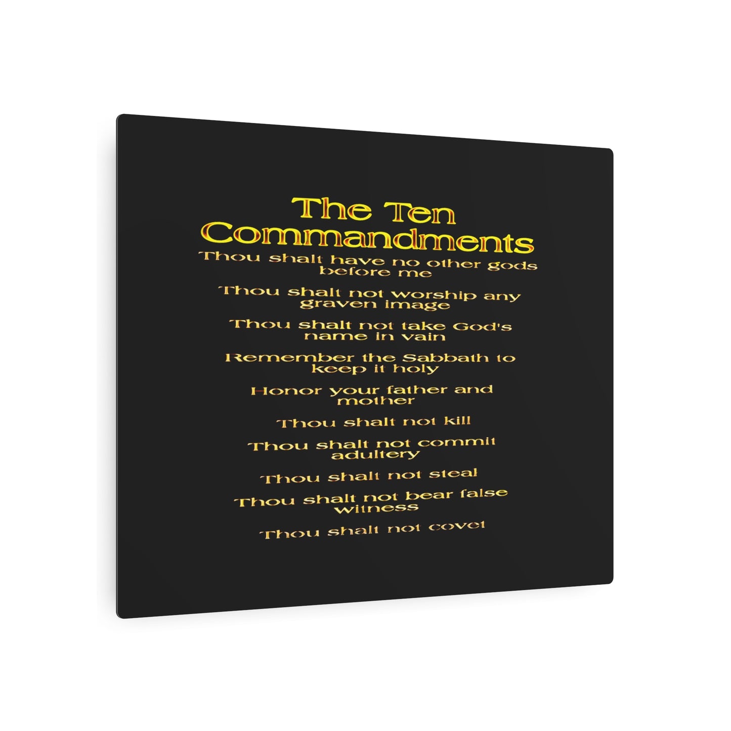 The Ten Commandments Vol. 1 | Horizontal Metal Print