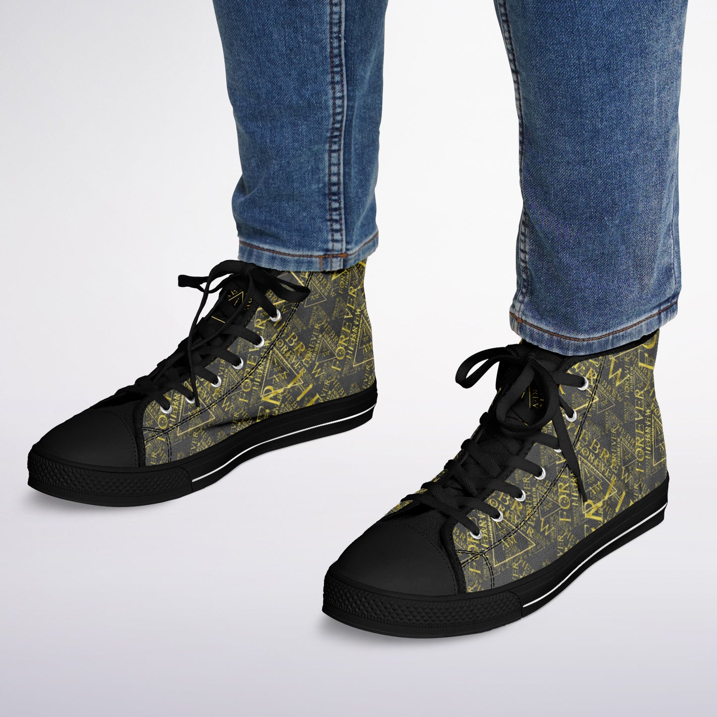 I AM HEBREW 03-01 Urban Peak Unisex High Top Canvas Sneakers
