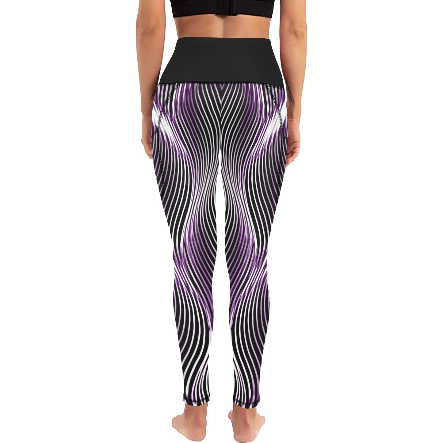 Orot (The Lights) Series: OR ARGAMAN | Royal Light (Purple) High-Rise Leggings with Pockets