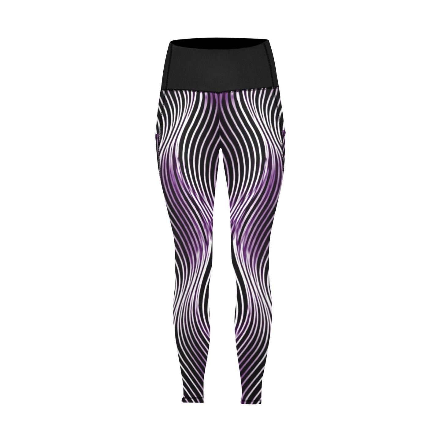 Orot (The Lights) Series: OR ARGAMAN | Royal Light (Purple) High-Rise Leggings with Pockets