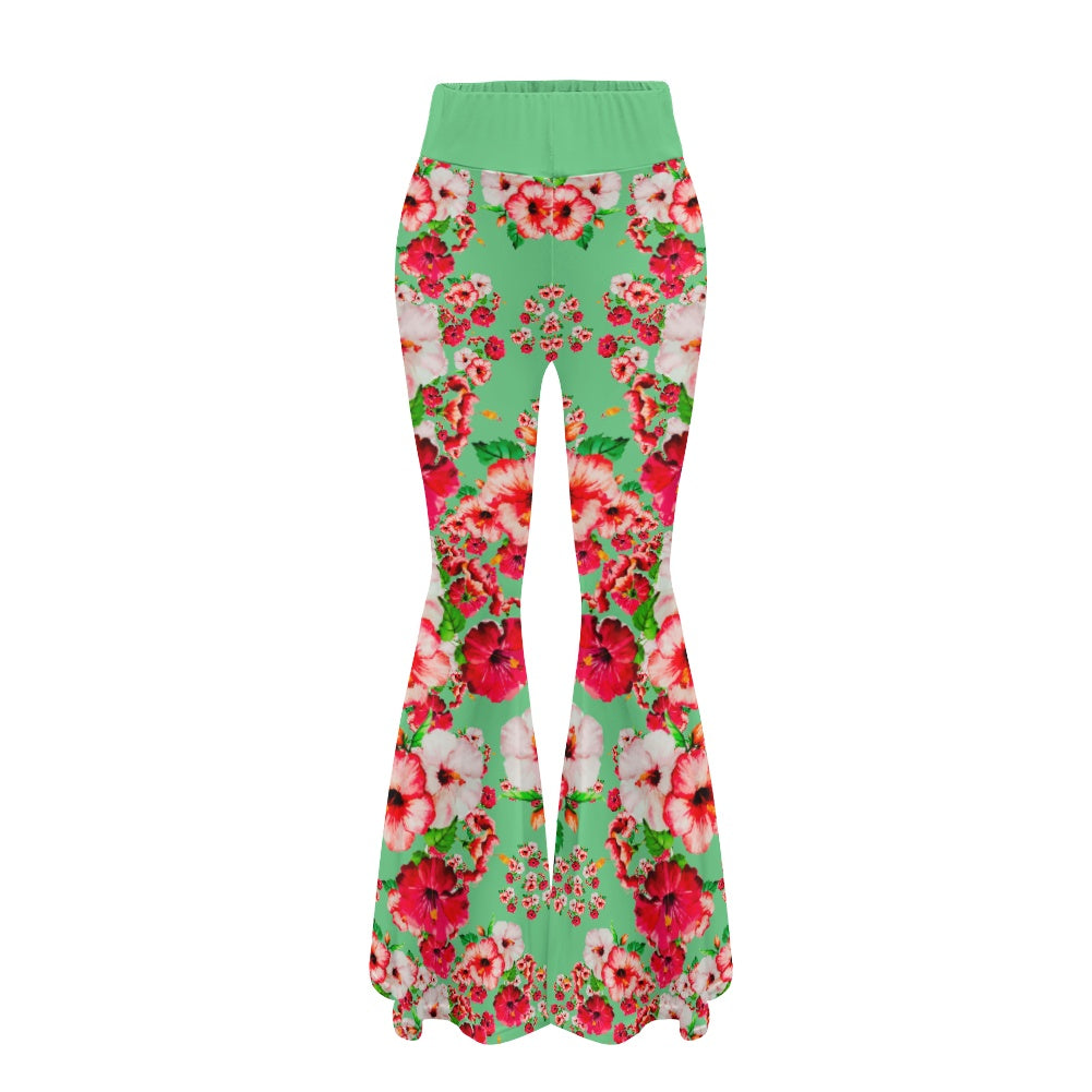 TRP Floral Prints (03): Hibiscus Flowers (01-02) "Deshe Abundance" | Flare Leggings
