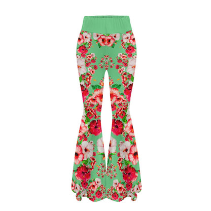 TRP Floral Prints (03): Hibiscus Flowers (01-02) "Deshe Abundance" | Flare Leggings