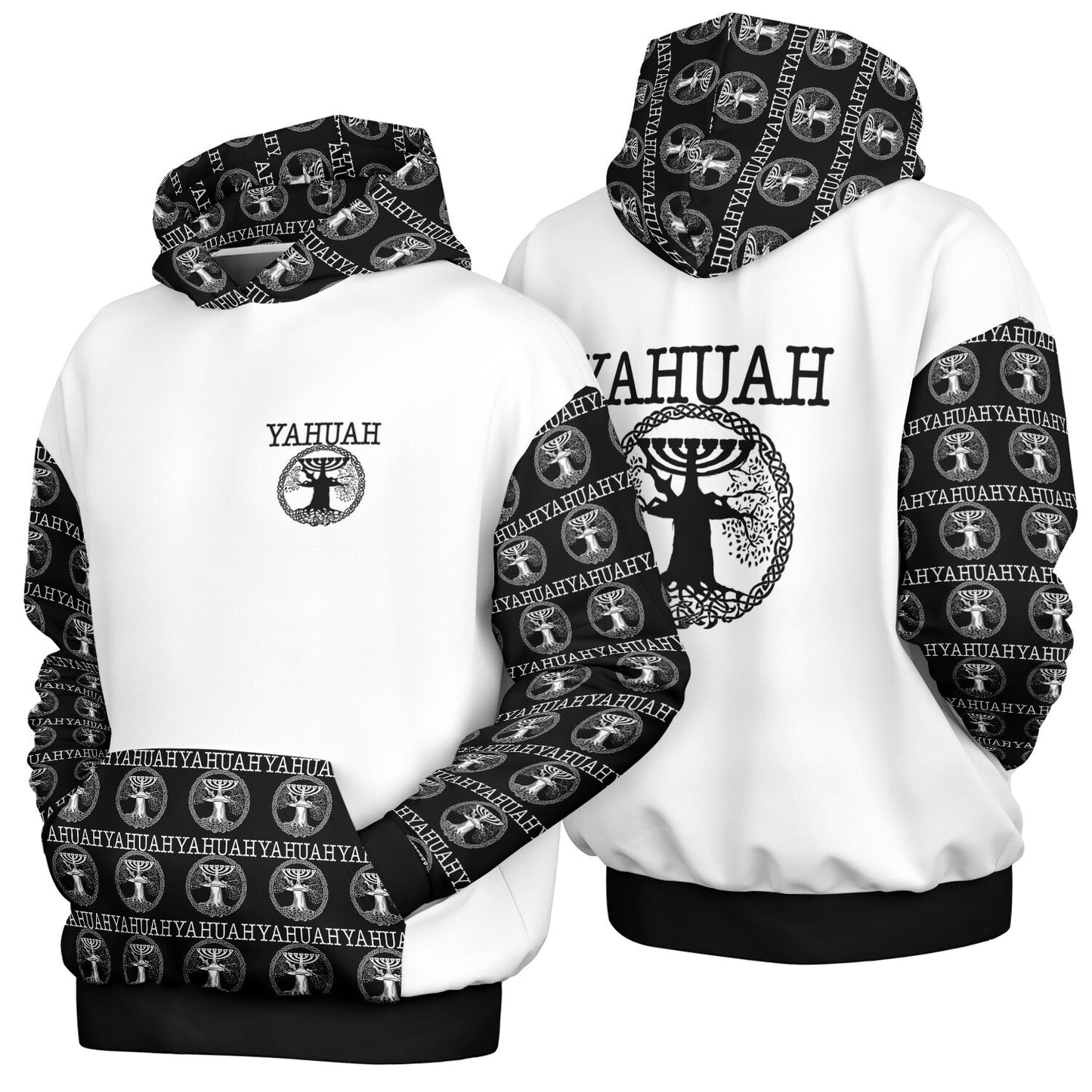 Yahuah: Tree of Life (02-05) - The Dualism Refined | Unisex Heavyweight Oversized Fleece Hoodie