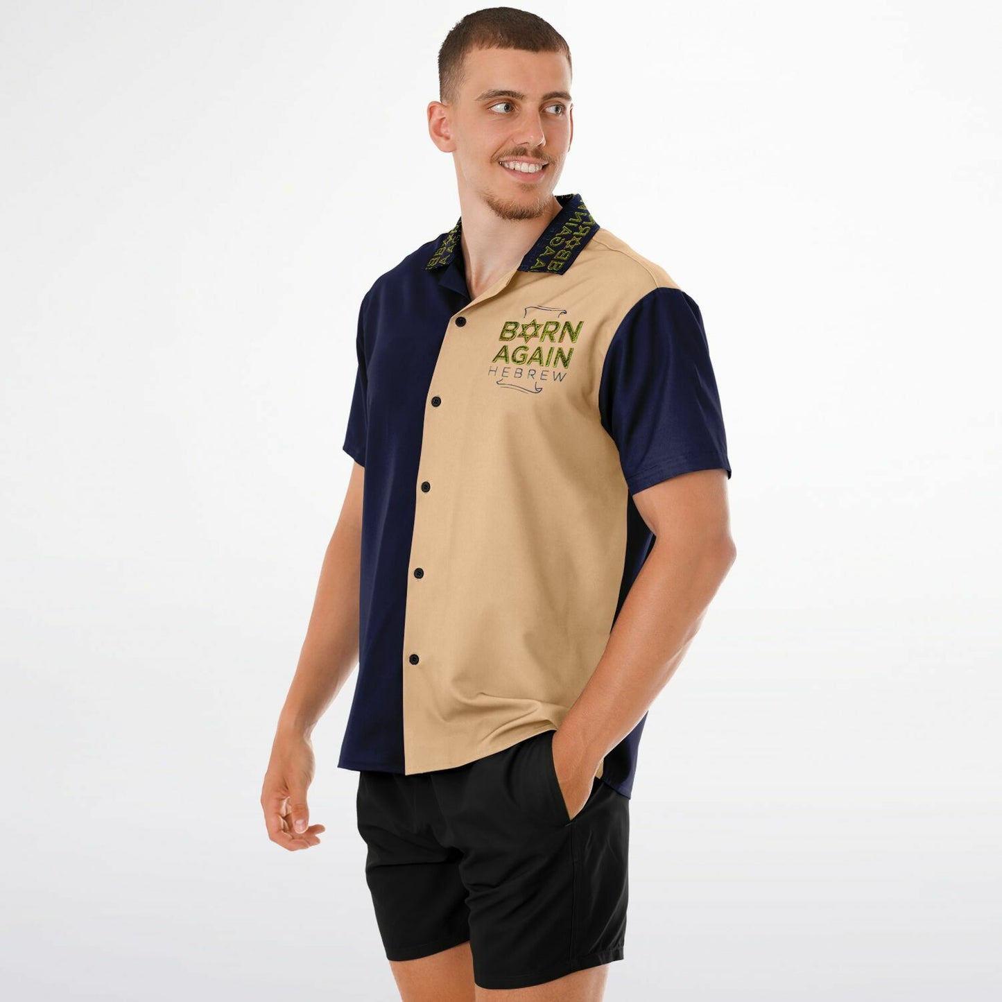 Born Again Hebrew 01-01 Designer Spread Collar Shirt
