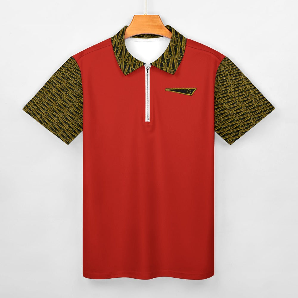 The Flag of David | Men's Zip Placket Polo | 7 colors