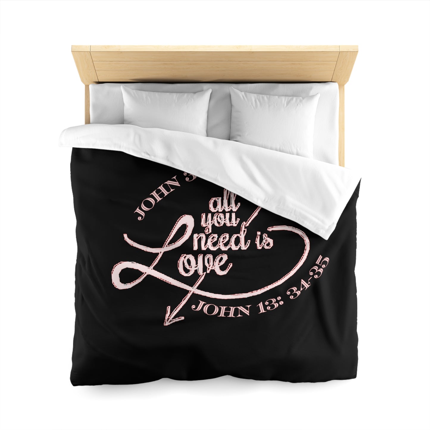 Illustrated Truth 02-01 "All You Need is Love" Designer Microfiber Duvet Cover (4 sizes)