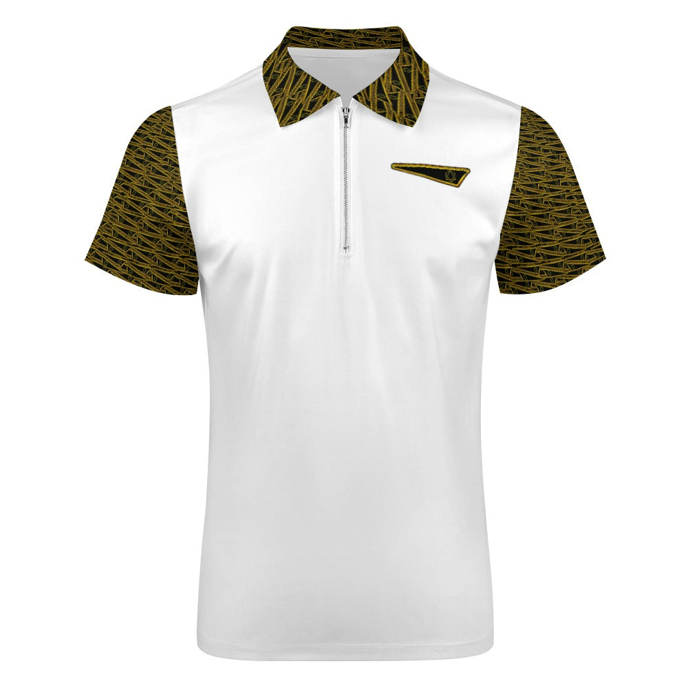 The Flag of David | Men's Zip Placket Polo | 7 colors