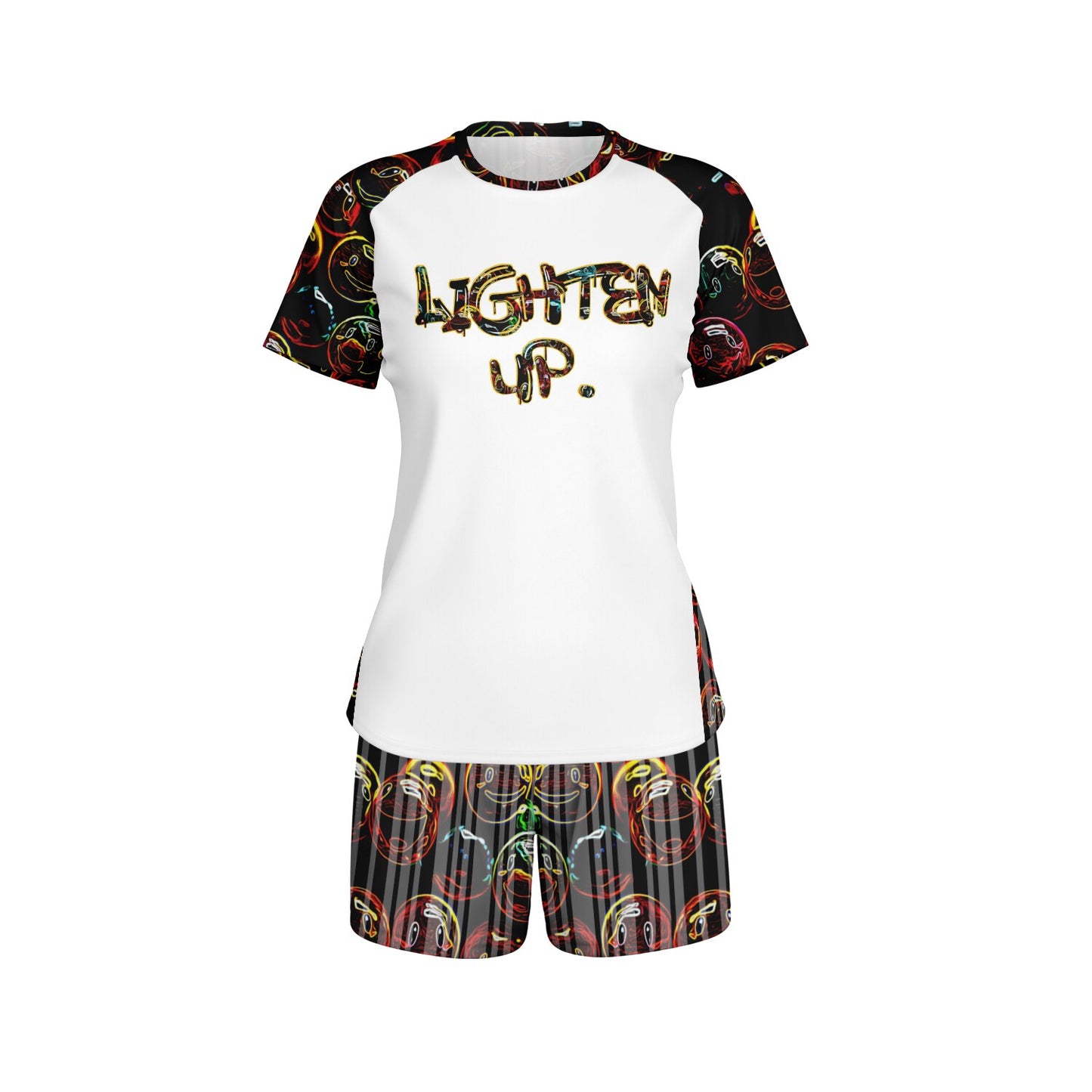 "Lighten Up" (01) | Raglan Tee & Shorts Set