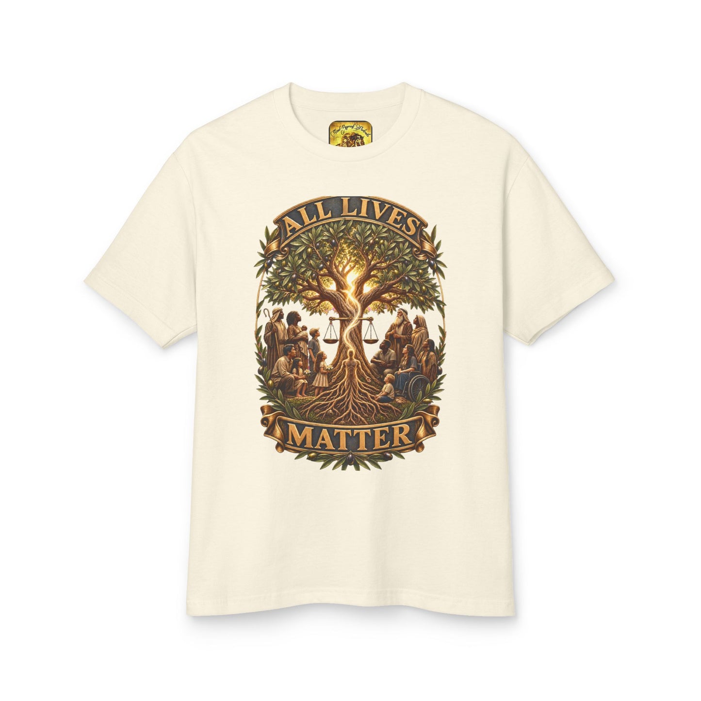 All Lives Matter™ (01) — One Breath, One Humanity™ & The Sevenfold Light™ |  American Apparel Unisex Garment-Dyed Heavyweight Cotton Tee