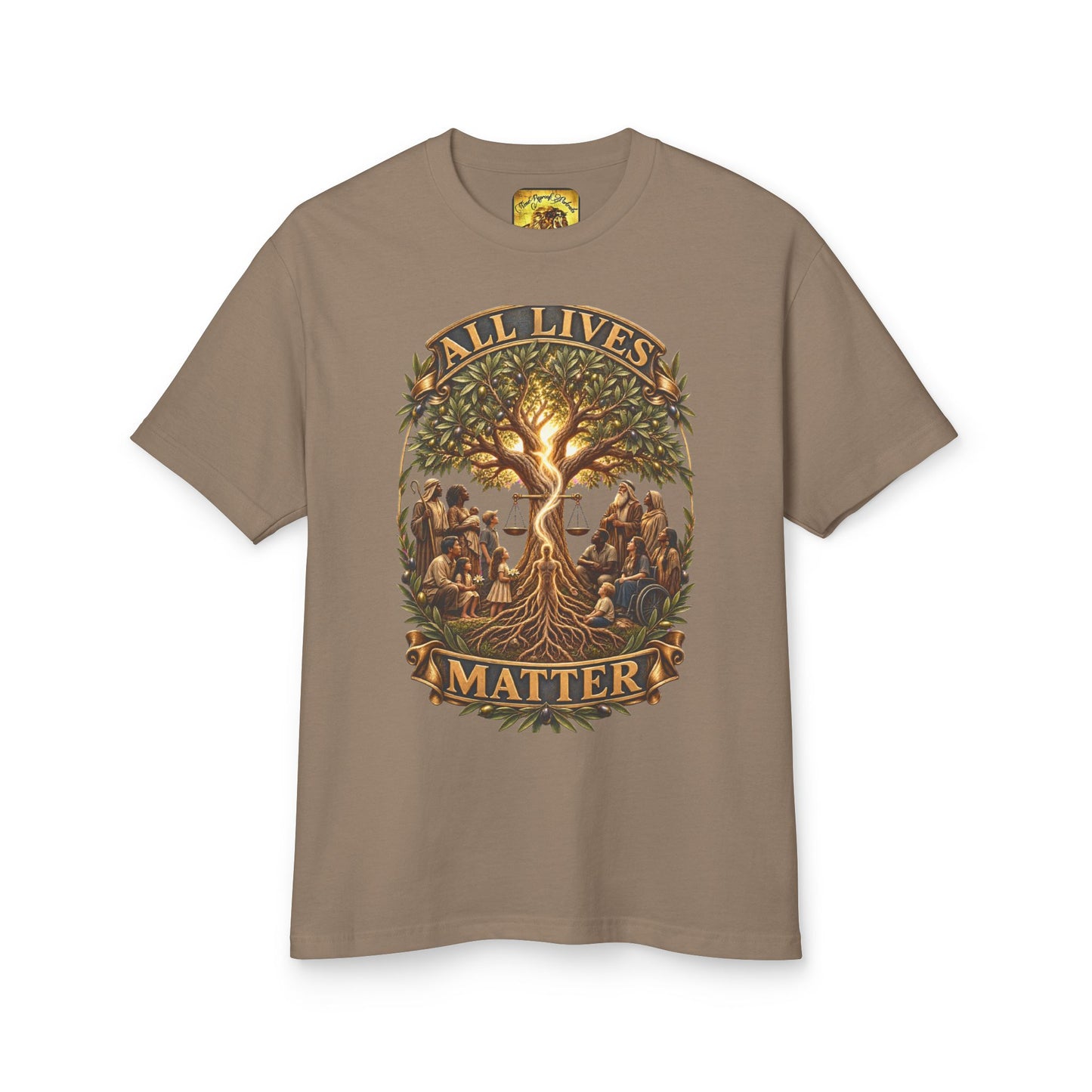 All Lives Matter™ (01) — One Breath, One Humanity™ & The Sevenfold Light™ |  American Apparel Unisex Garment-Dyed Heavyweight Cotton Tee