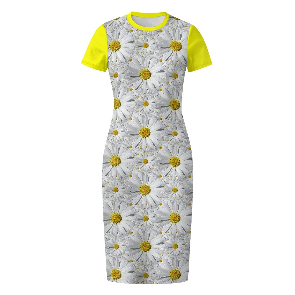 TRP Floral Prints (08): Charming English Daisies | Bodycon Midi Dress
