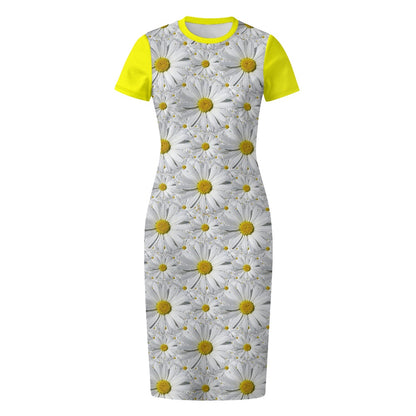TRP Floral Prints (08): Charming English Daisies | Bodycon Midi Dress