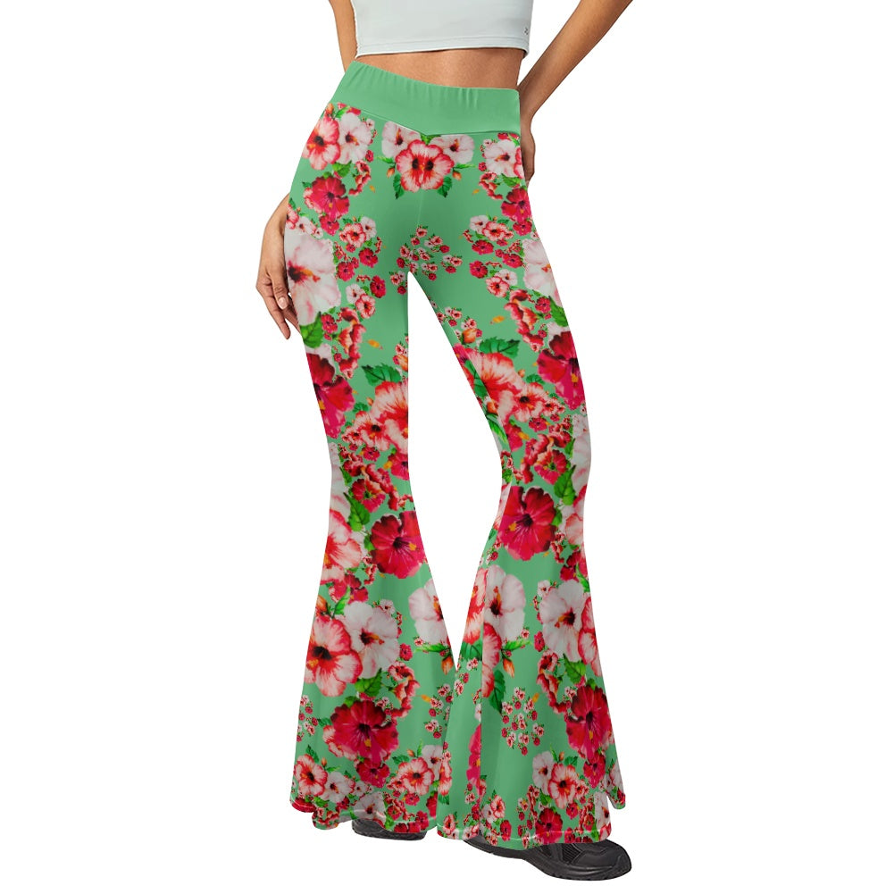 TRP Floral Prints (03): Hibiscus Flowers (01-02) "Deshe Abundance" | Flare Leggings