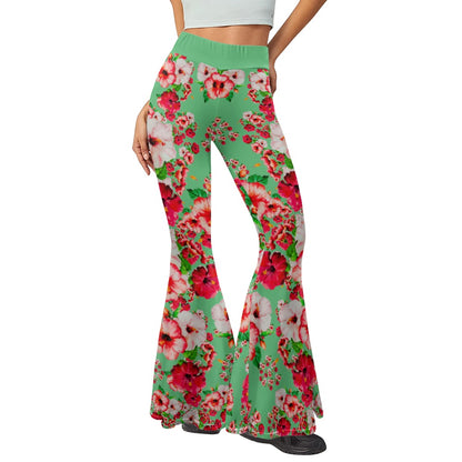 TRP Floral Prints (03): Hibiscus Flowers (01-02) "Deshe Abundance" | Flare Leggings