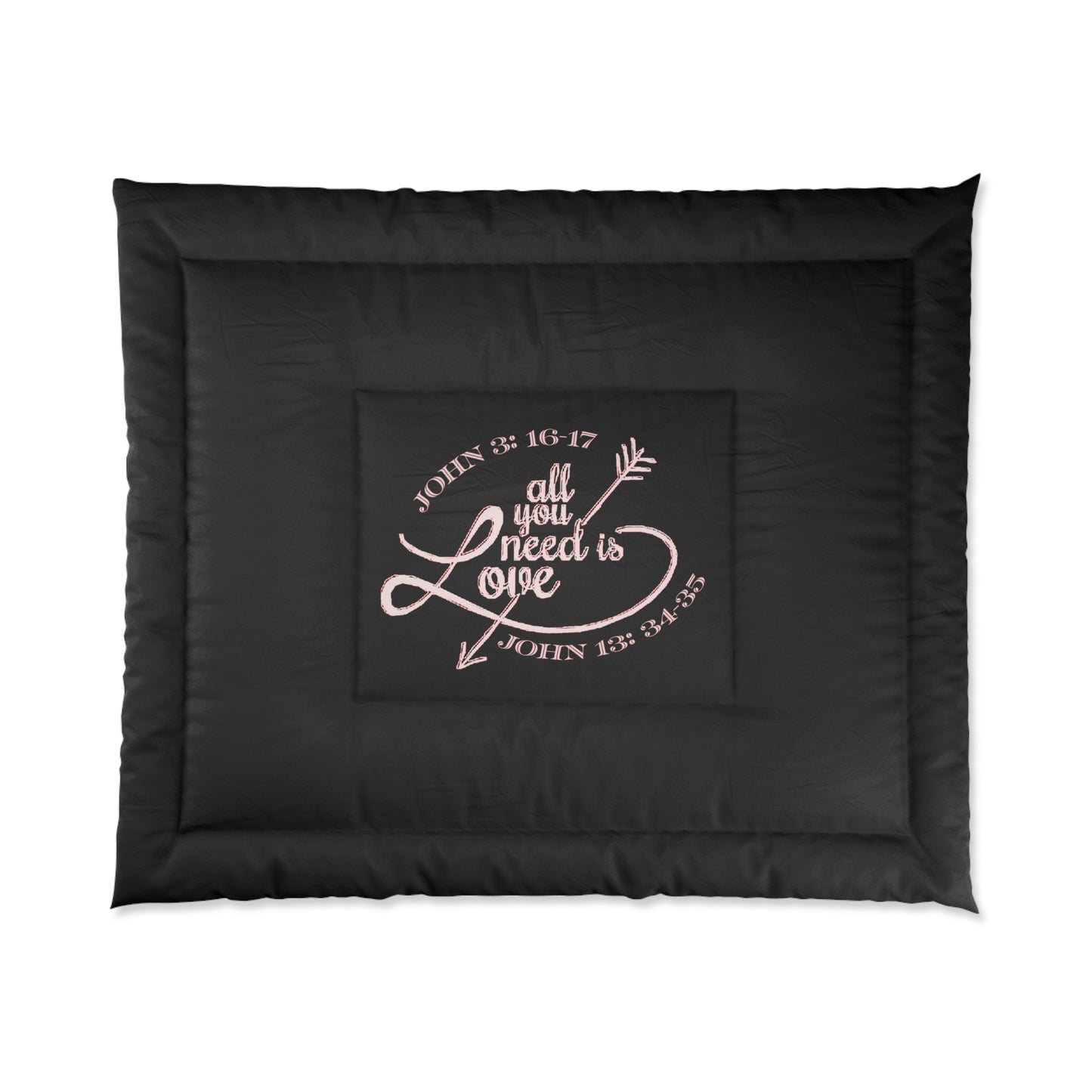 Illustrated Truth 02-01 "All You Need is Love" Polyester Comforter (4 sizes)