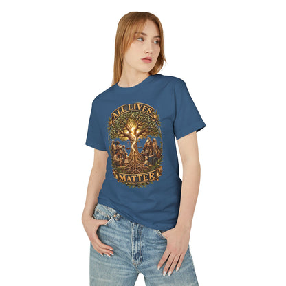 All Lives Matter™ (01) — One Breath, One Humanity™ & The Sevenfold Light™ |  American Apparel Unisex Garment-Dyed Heavyweight Cotton Tee