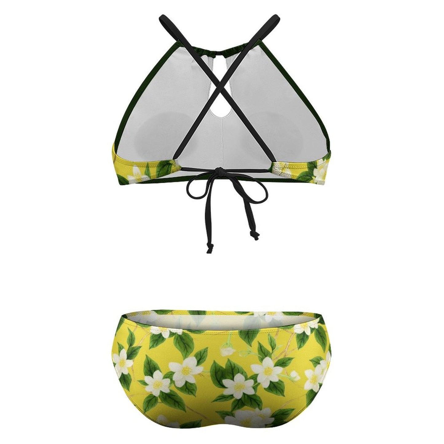 TRP Floral Prints (10): Graceful Jasmine Vine (01–01) | Plus-Size Halter-Neck Bikini
