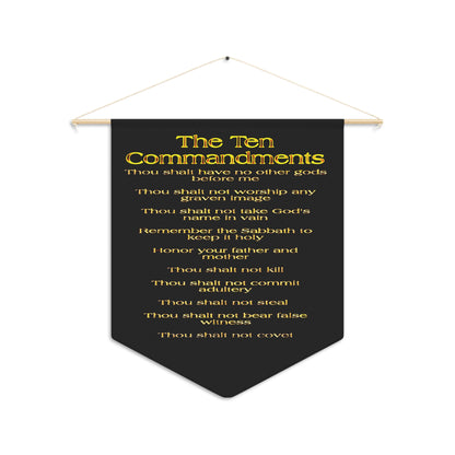 The Ten Commandments Vol. 1 | 18" x 21" Wall Pennant