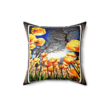 The Garden Beyond the Winter™ | Faux Suede Square Pillow | 4 Sizes