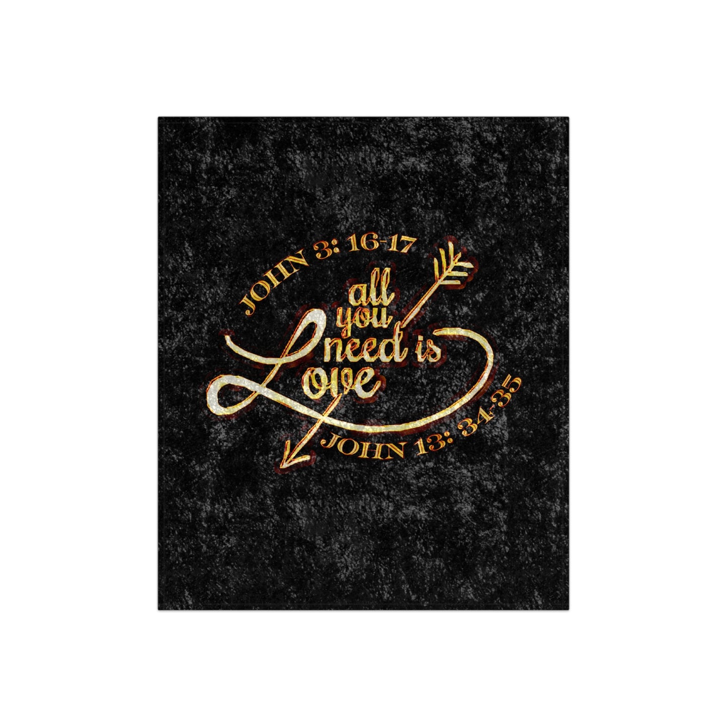 Illustrated Truth 02-02 "All You Need is Love" Crushed Velvet Throw Blanket