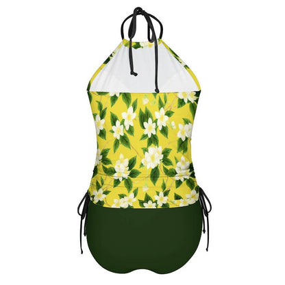 TRP Floral Prints (10): Graceful Jasmine Vine (01–01) | Halter-Neck Tankini