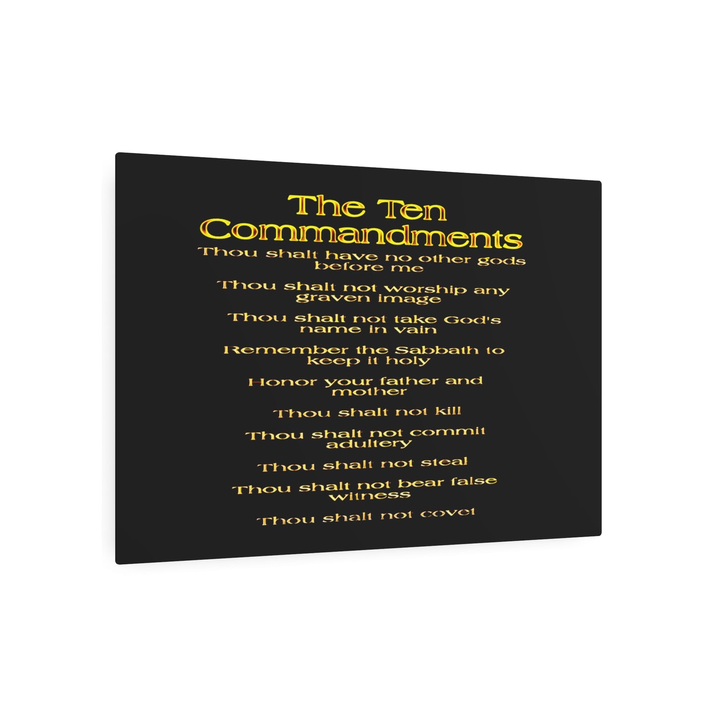 The Ten Commandments Vol. 1 | Horizontal Metal Print