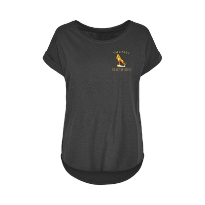 Yahusha: The Lion of Judah (01) | Women's Wide-Neck Slub-Cotton Long T-Shirt