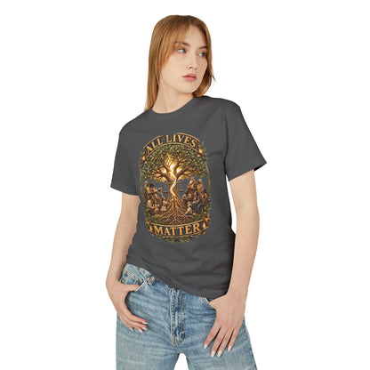 All Lives Matter™ (01) — One Breath, One Humanity™ & The Sevenfold Light™ |  American Apparel Unisex Garment-Dyed Heavyweight Cotton Tee