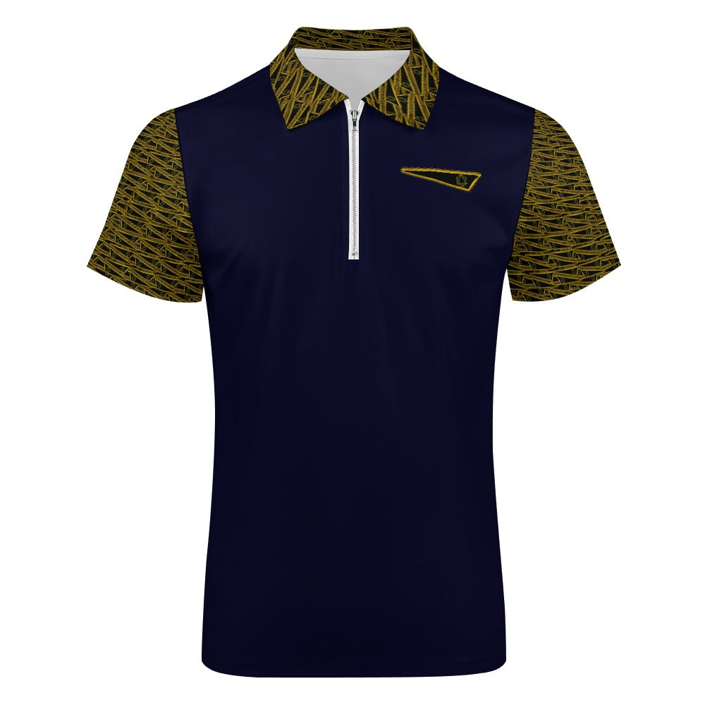 The Flag of David | Men's Zip Placket Polo | 7 colors