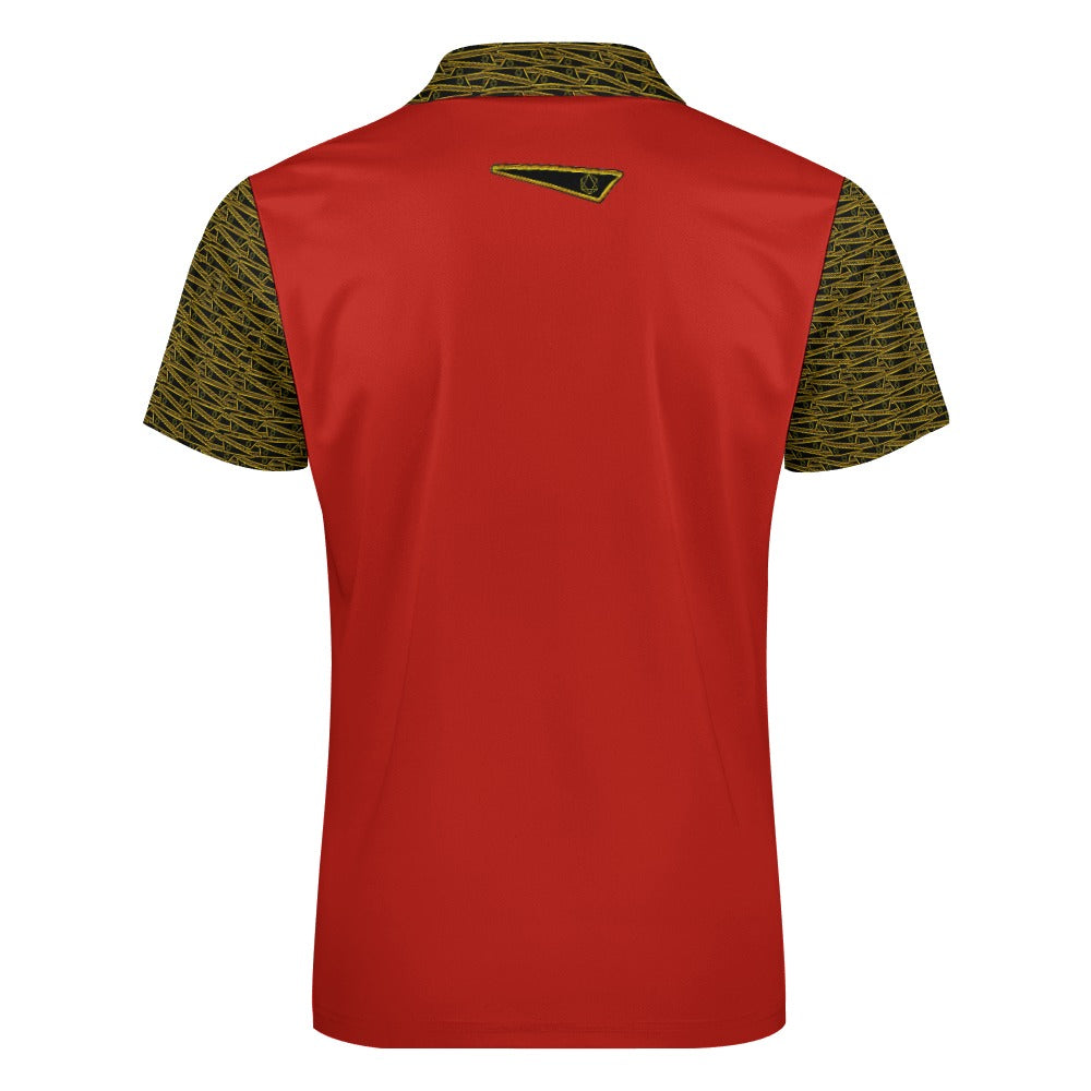 The Flag of David | Men's Zip Placket Polo | 7 colors