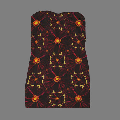 TRP Floral Prints (02): Midnight Bishop of Auckland Dahlia (01–01) | Strapless Bodycon Mini Dress