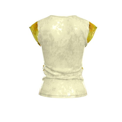TRP Floral Prints (09): Radiant Tulips Revealed | Loose-Fit Cap-Sleeve T-Shirt