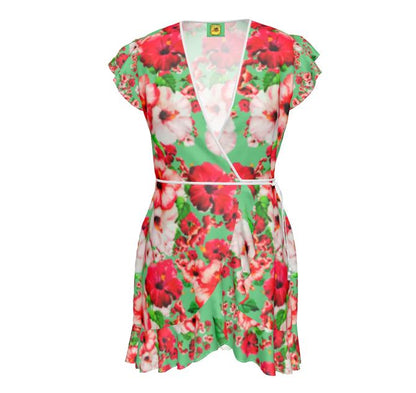 TRP Floral Prints (03): Hibiscus Flowers (01-02) "Deshe Abundance" | Tea Dress