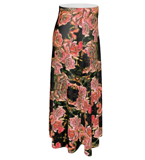 Floral Embosses (06-01): Adom - The Physical Mirror | A-line Pleated Midi Skirt