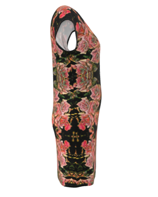 Floral Embosses (06-01): Adom - The Physical Mirror | Tunic T-Shirt Dress