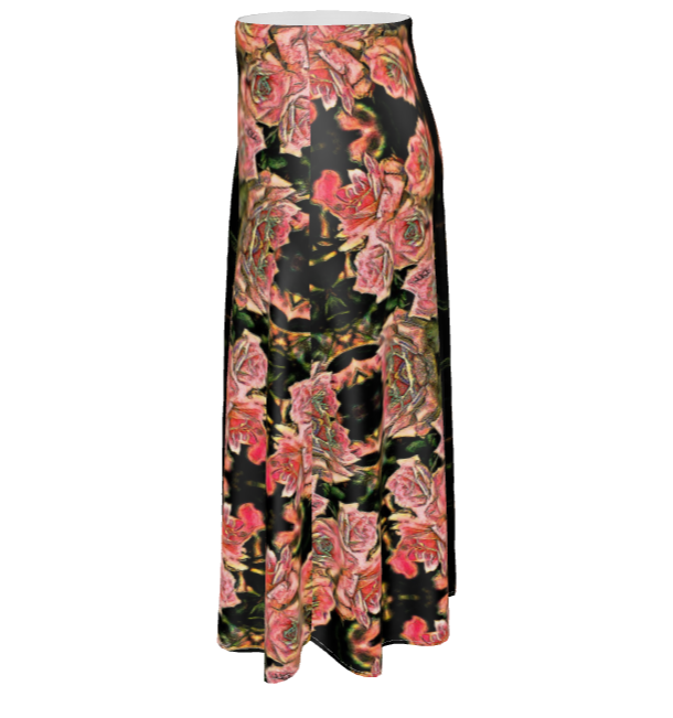 Floral Embosses (06-01): Adom - The Physical Mirror | A-line Pleated Midi Skirt