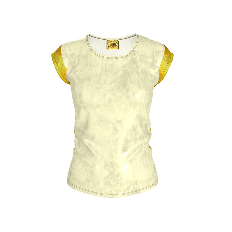 TRP Floral Prints (09): Radiant Tulips Revealed | Loose-Fit Cap-Sleeve T-Shirt